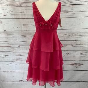 Eden Maid Raspberry layered flower accent